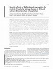 Genetic effects of ELISA-based segregation for control of bacterial kidney disease in Chinook salmon ( Oncorhynchus tshawytscha ) Cover Page