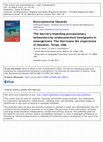 Research paper thumbnail of The barriers impeding precautionary behaviours by undocumented immigrants in emergencies: The Hurricane Ike experience in Houston, Texas, USA