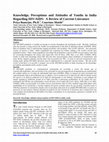 Research paper thumbnail of Knowledge, Perceptions and Attitudes of Youths in India Regarding HIV/AIDS: A Review of Current Literature