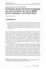 At the Intersection of Language and Social Variables: The Case of Middle Eastern Languages in the United States Cover Page