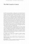 "Totius populi Christiani negotium : the crusading conception of Pope Honorius III, 1216-21", The Fifth Crusade in Context,  ed. E.J. Mylod, G. Perry, T.W. Smith, J. Vandeburie, London-New York, 2017, pp. 27-39. Cover Page