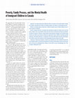 Research paper thumbnail of Poverty, family process, and the mental health of immigrant children in Canada