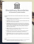 Research paper thumbnail of Disciplinary Boundaries (Teaching Aid)