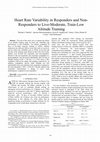 Heart rate variability in responders and non-responders to live-moderate, train-low altitude training Cover Page