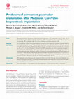 Predictors of permanent pacemaker implantation after Medtronic CoreValve bioprosthesis implantation Cover Page