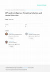 Research paper thumbnail of CPS and intelligence: Empirical relation and causal direction