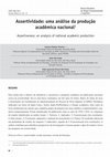 Research paper thumbnail of Assertividade: uma análise da produção acadêmica nacional / Assertiveness: an analysis of national academic production