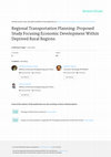 Regional Transportation Planning: Proposed Study Focusing Economic Development within Deprived Rural Regions Cover Page