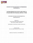 Research paper thumbnail of Tesis generador de encuestas dinamicas