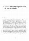 Research paper thumbnail of Sevilla 1929-1992. La producción de una mercancía