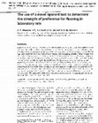 Research paper thumbnail of The use of a novel operant test to determine the strength of preference for flooring in laboratory rats.