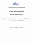 Research paper thumbnail of Procedimiento de enseñanza en Gerencia de Proyectos para PYME’s dedicadas al comercio de artículos electrónicos en Costa Rica bajo el estándar definido por el Project Management Institute PMI®”