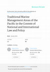 Traditional Marine Management Areas of the Pacific in the Context of National and International Law and Policy Cover Page