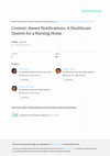 Context-Aware Notifications: A Healthcare System for a Nursing Home Cover Page