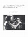 The Lived Nightmare: Trauma, Anxiety, and the Ethical Aesthetics of Horror Cover Page