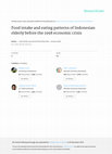 Research paper thumbnail of Food intake and eating patterns of Indonesian elderly before the 1998 economic crisis