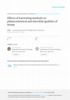 Research paper thumbnail of Effects of harvesting methods on physicochemical and microbial qualities of honey