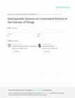 Interoperable Services on Constrained Devices in the Internet of Things Cover Page