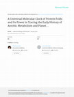 A universal molecular clock of protein folds and its power in tracing the early history of aerobic metabolism and planet oxygenation Cover Page