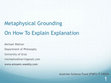 Metaphysical Grounding. On How To Explain Explanation Cover Page