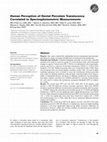 Research paper thumbnail of Human Perception of Dental Porcelain Translucency Correlated to Spectrophotometric Measurements