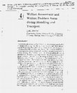 Research paper thumbnail of Welfare assessment and welfare problem areas during housing and transport.