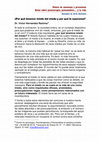 Research paper thumbnail of ¿Por qué tenemos miedo del miedo y por qué la esperanza?