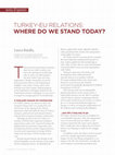 Research paper thumbnail of Turkey-EU relations: where do we stand today?