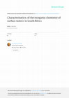 Research paper thumbnail of Characterisation of the inorganic chemistry of surface waters in South Africa