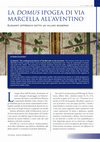 Research paper thumbnail of LA DOMUS IPOGEA DI VIA MARCELLA ALL'AVENTINO