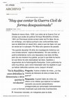 Research paper thumbnail of Hay que contar la Guerra Civil de forma desapasionadaEL PAÍS 10 septiembre 2004.pdf