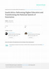 South Africa: Reforming Higher Education and Transforming the National System of Innovation Cover Page