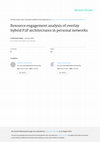 Research paper thumbnail of Resource engagement analysis of overlay hybrid P2P architectures in personal networks