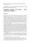 Research paper thumbnail of Pragmatism, Realism, and Science – From Argument to Propaganda