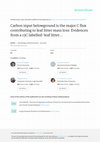 Carbon input belowground is the major C flux contributing to leaf litter mass loss: Evidences from a 13C labelled-leaf litter experiment Cover Page