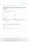 Research paper thumbnail of Piglet preference for infrared temperature and flooring