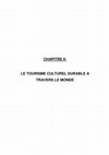 CHAPITRE II: LE TOURISME CULTUREL DURABLE A Cover Page