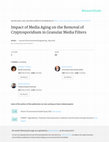 Research paper thumbnail of Impact of Media Aging on the Removal of Cryptosporidium in Granular Media Filters