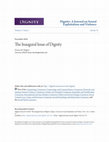 Research paper thumbnail of The Inaugural Issue of Dignity