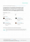 Research paper thumbnail of Comparison of cavitation formation and development in diesel VCO nozzles with cylindrical and converging tapered holes