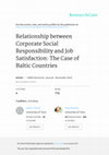 The Relationship Between Corporate Social Responsibility and Corporate Financial Performance: A Survey Cover Page