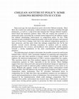 Research paper thumbnail of Chilean Antitrust Policy: Some Lessons Behind its Success