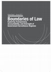 Boundaries of Law Exploring Transparency, Accountability, and Oversight of Government Surveillance Regimes Cover Page