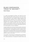 Research paper thumbnail of Belarus: Europeanisation through the "back-door"?