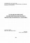 UNIVERSITATEA " AL. I. CUZA " IAŞI FACULTATEA DE ECONOMIE SI ADMINISTRAREA AFACERILOR Specializarea: FINANŢE-BĂNCI LUCRARE DE DIPLOMĂ INSTRUMENTELE DE POLITICĂ MONETARĂ SI EFICIENŢA ACESTORA INSTRUMENTELE DE POLITICĂ MONETARĂ ŞI EFICIENŢA ACESTORA Cover Page