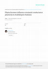 Research paper thumbnail of Phytochromes influence stomatal conductance plasticity in Arabidopsis thaliana