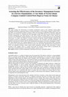 Assessing the Effectiveness of the Inventory Management System in a Service Organization: A Case Study of Toyota Ghana Company Limited Central Parts Depot at Tema (in Ghana Cover Page