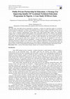 Public-Private Partnership In Education: A Strategy For Improving Quality Of Vocational-Technical Education Programme In Nigeria: A Case Study Of Rivers State Cover Page