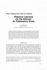 Distance learning on the Internet: An exploratory study= L'enseignement à distance sur l'Internet: une étude exploratoire Cover Page