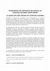 Research paper thumbnail of Programme du séminaire de lecture en sciences sociales (École française de Rome, 2015-2016)